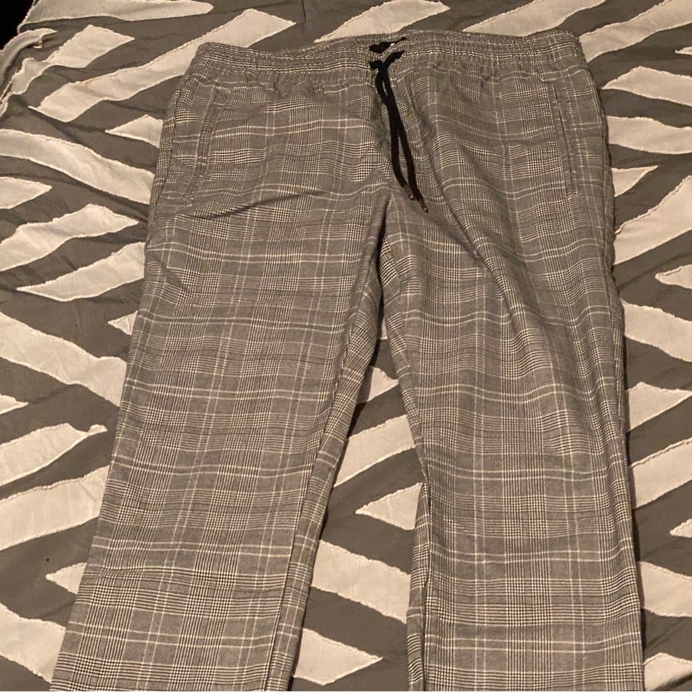 Sears brand plaid joggers